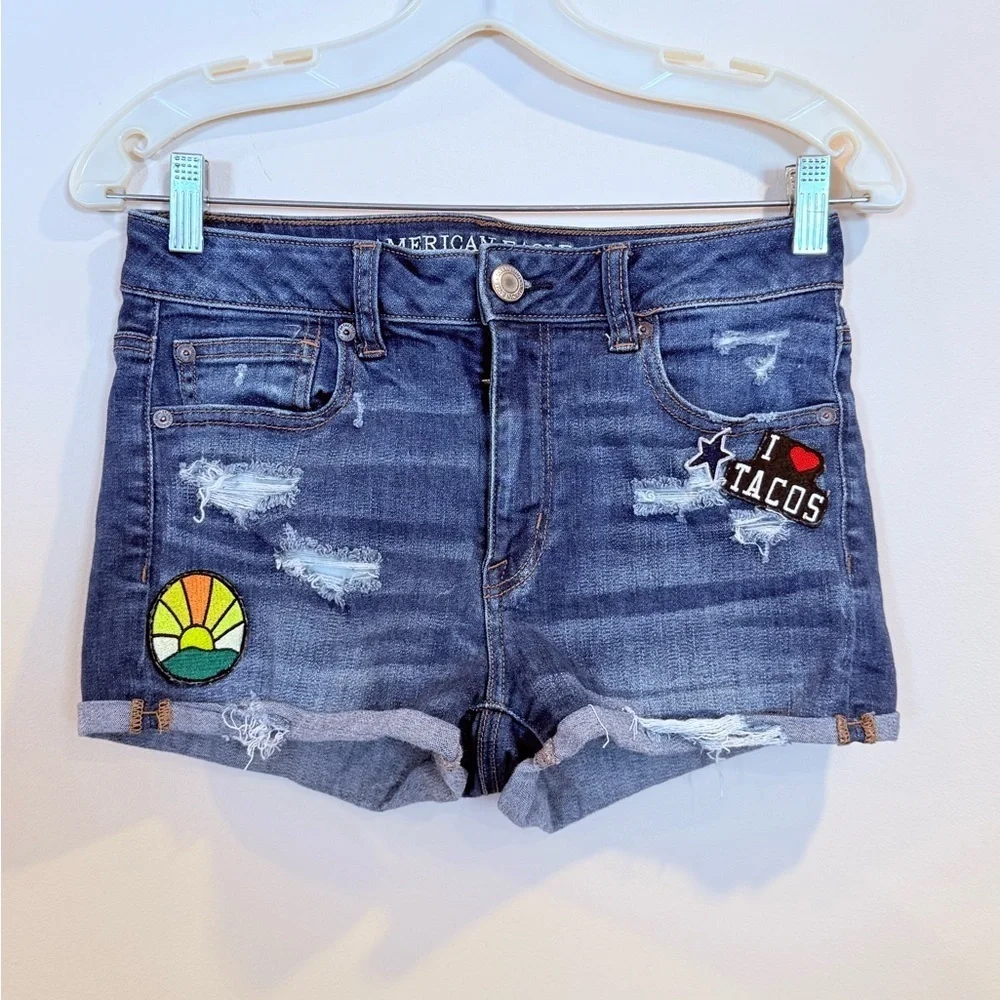 🔥American Eagle Outfitters Women's Blue Denim Shorts Size 6 EUC🔥